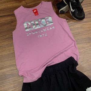 Nike muscle tank with foil detail